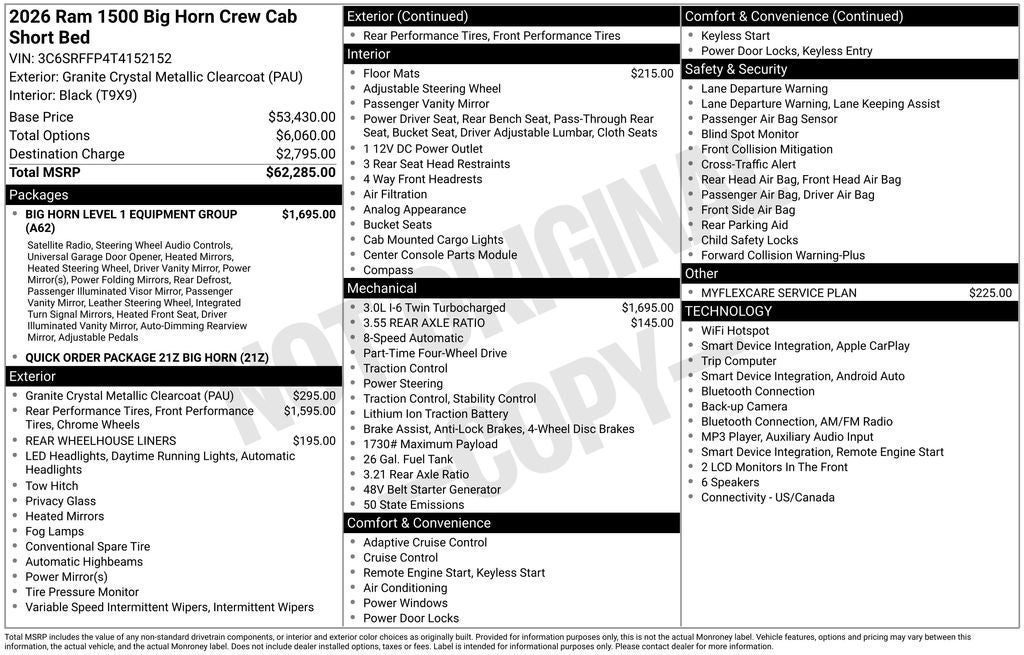 2026 RAM 1500 Big Horn/Lone Star