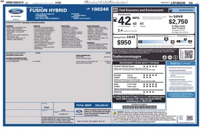 2020 Ford Fusion Hybrid SE