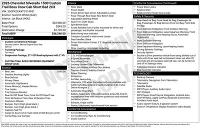 2026 Chevrolet Silverado 1500 Custom Trail Boss