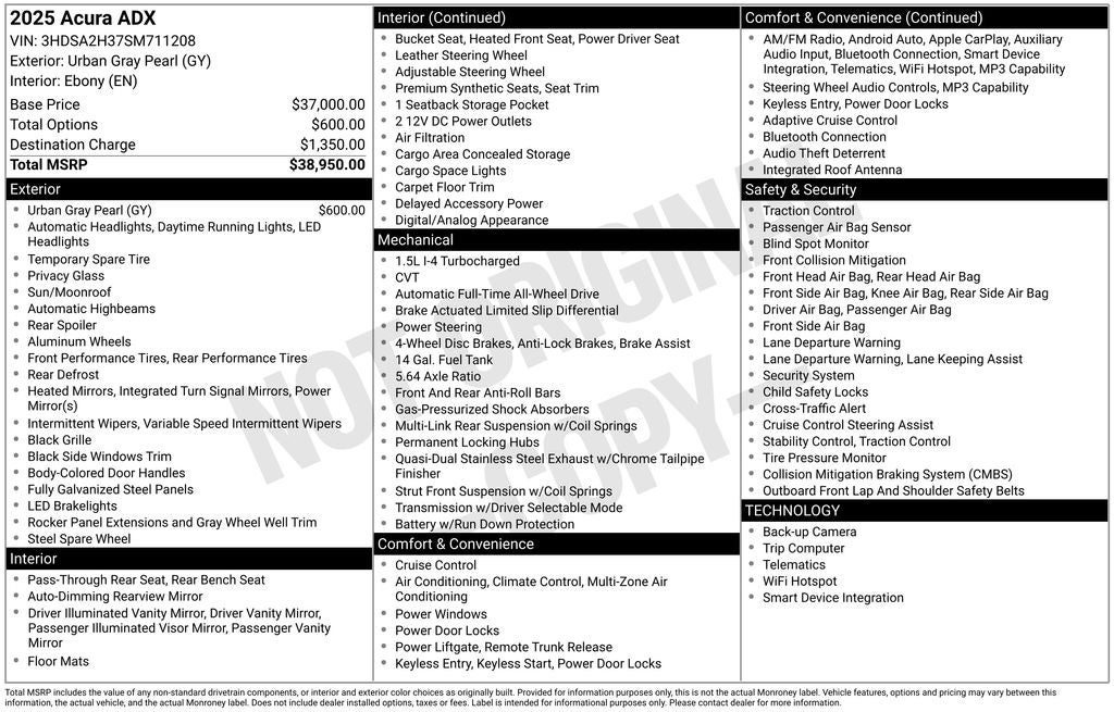 2025 Acura ADX Base