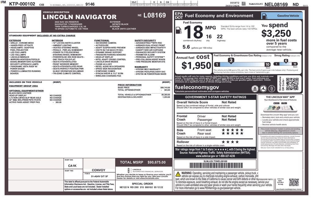 2022 Lincoln Navigator Reserve