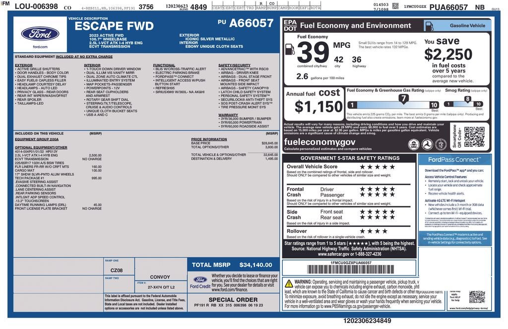2023 Ford Escape Hybrid Active