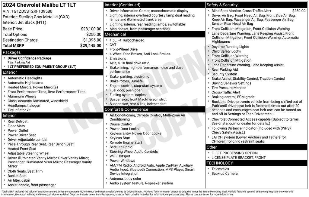 2024 Chevrolet Malibu LT 1LT