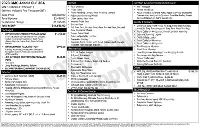 2023 GMC Acadia SLE
