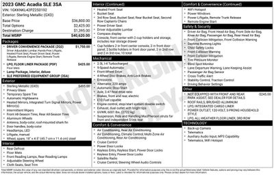 2023 GMC Acadia SLE