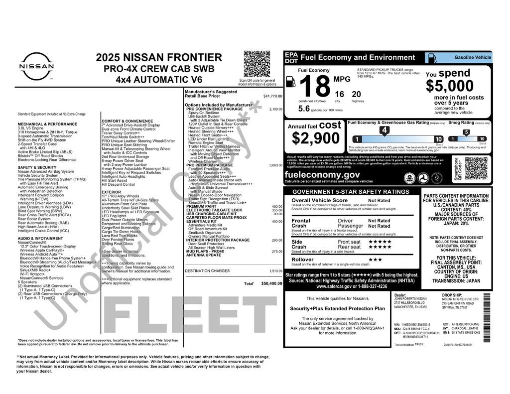 2025 Nissan Frontier PRO-4X
