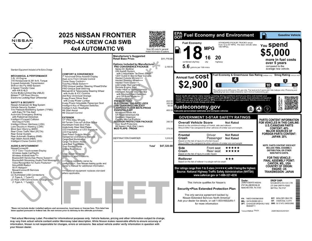 2025 Nissan Frontier PRO-4X