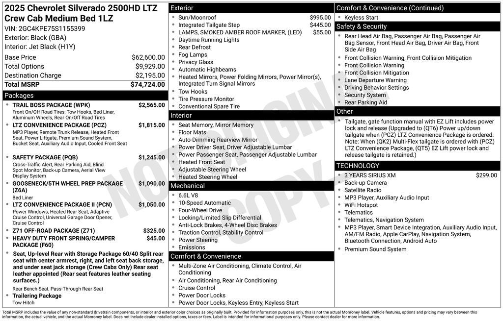 2025 Chevrolet Silverado 2500HD LTZ