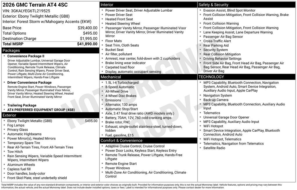 2026 GMC Terrain AT4