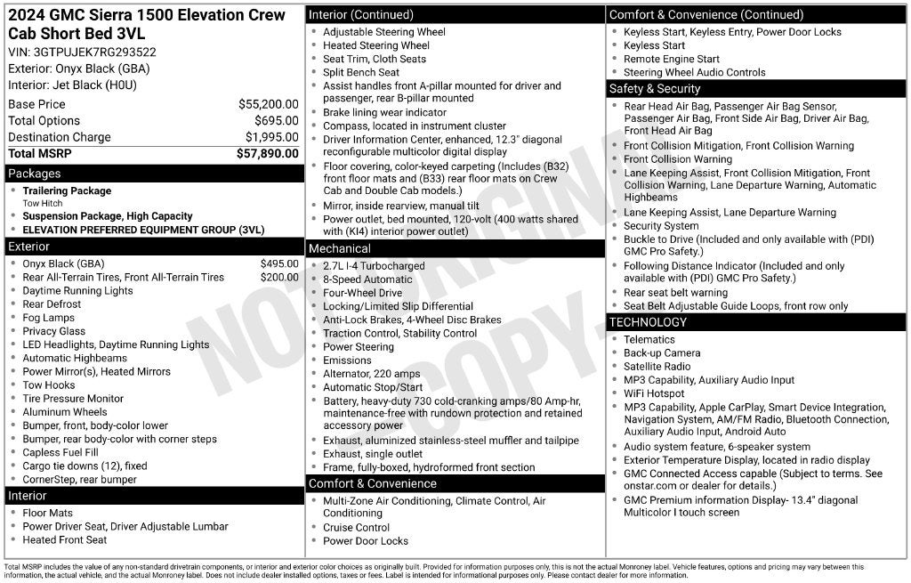2024 GMC Sierra 1500 Elevation