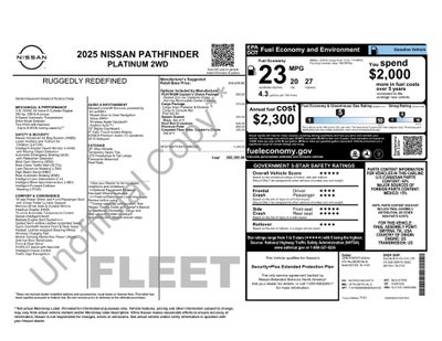 2025 Nissan Pathfinder Platinum