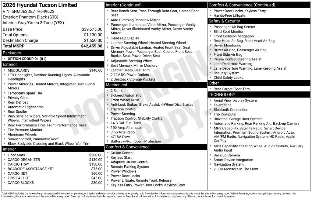 2026 Hyundai Tucson Limited