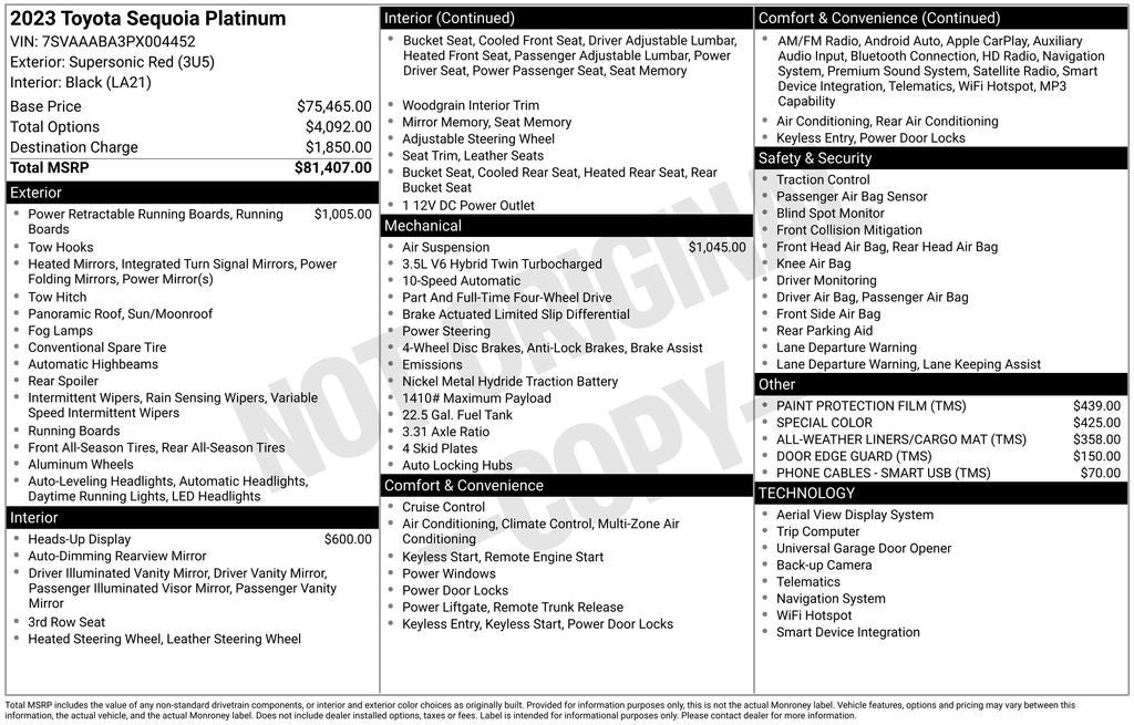 2023 Toyota Sequoia Platinum