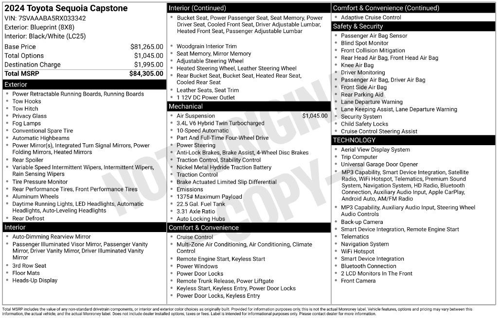 2024 Toyota Sequoia Capstone