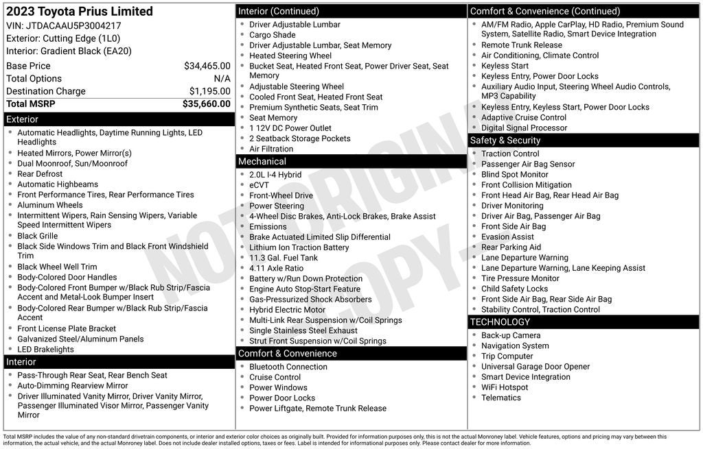 2023 Toyota Prius Limited