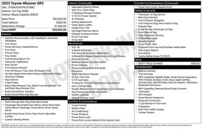2023 Toyota 4Runner SR5