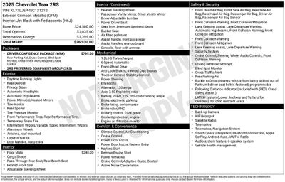 2025 Chevrolet Trax 2RS