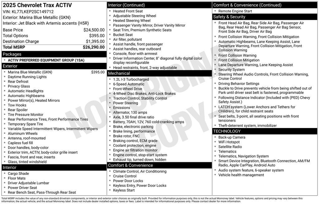 2025 Chevrolet Trax ACTIV