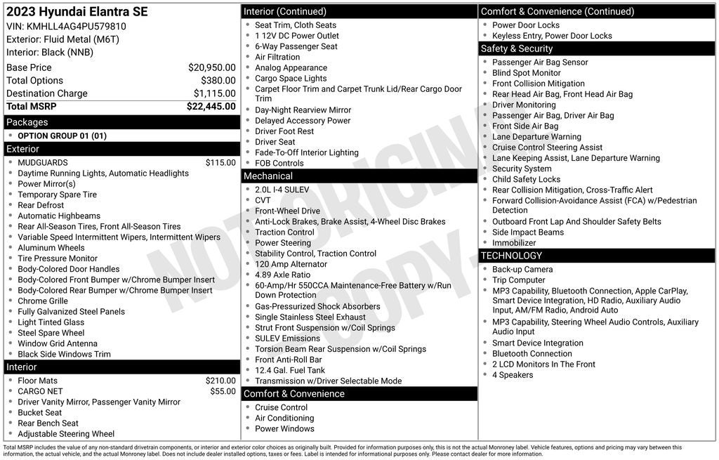 2023 Hyundai Elantra SE
