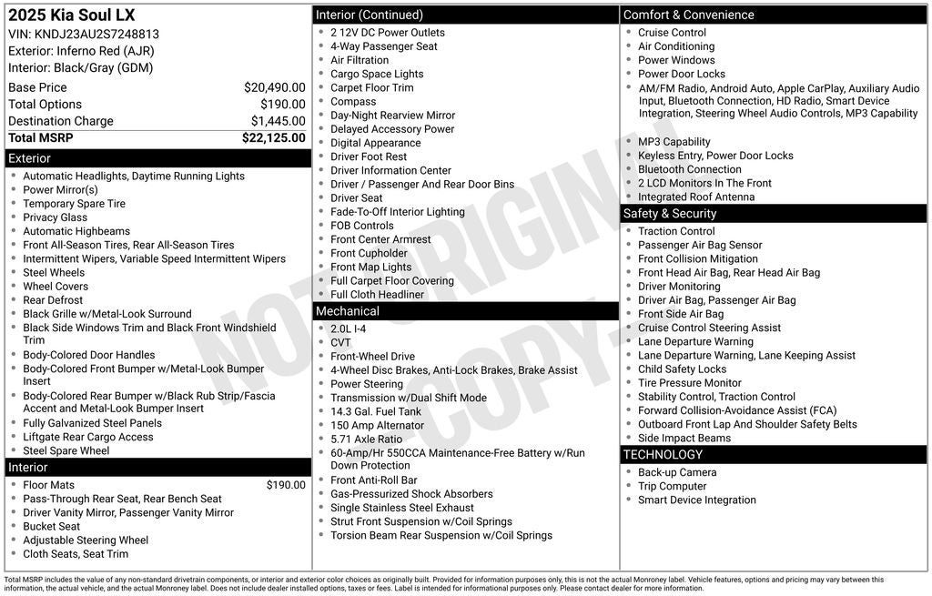 2025 Kia Soul LX