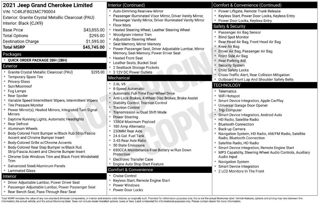 2021 Jeep Grand Cherokee Limited