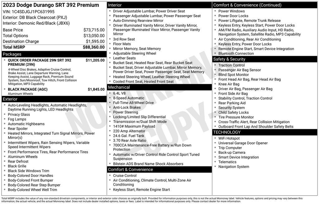 2023 Dodge Durango SRT 392 Premium