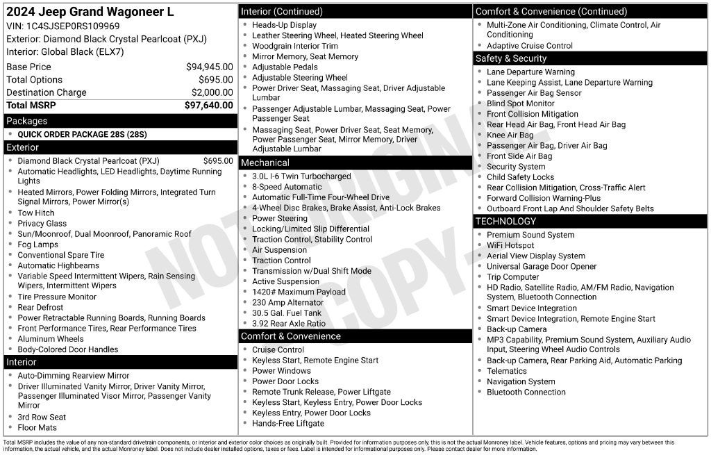 2024 Jeep Grand Wagoneer L Base