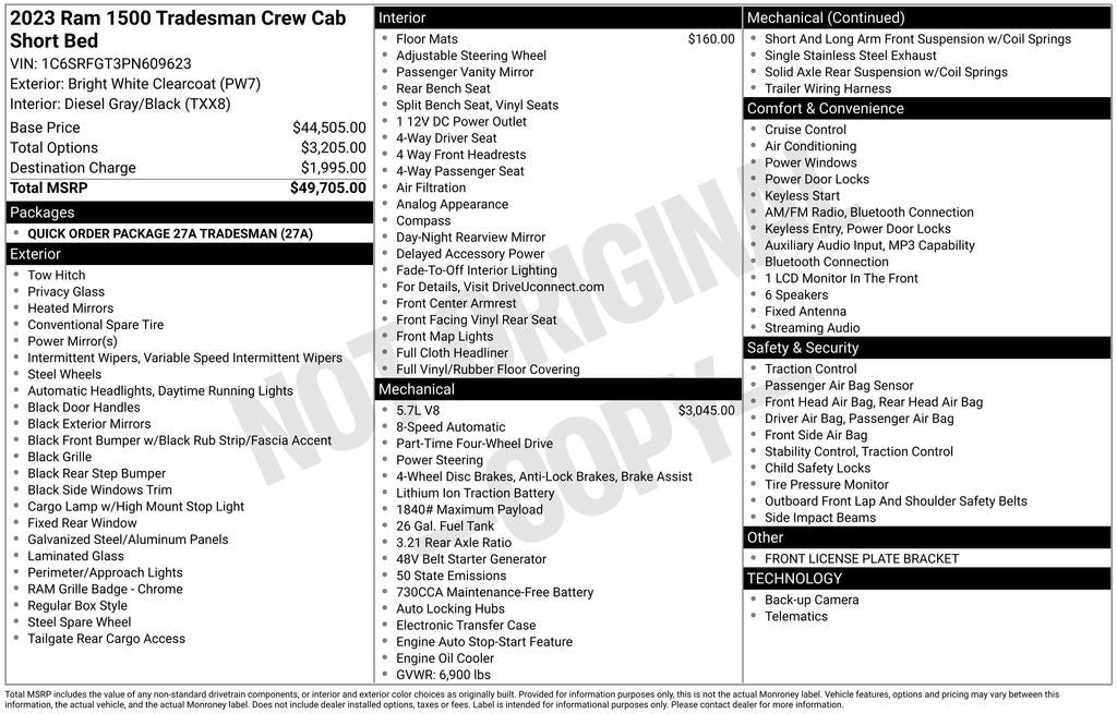 2023 RAM 1500 Tradesman