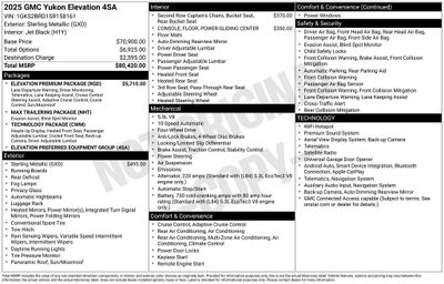 2025 GMC Yukon Elevation
