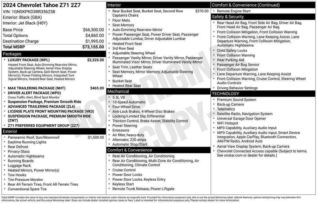 2024 Chevrolet Tahoe Z71