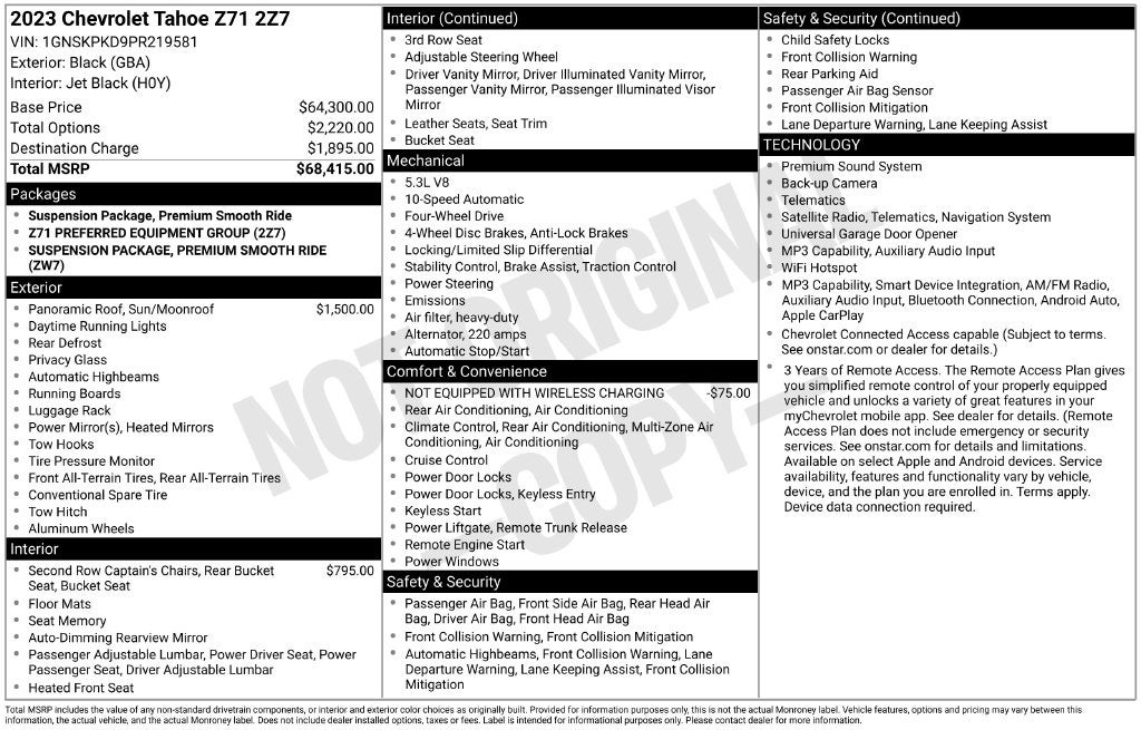2023 Chevrolet Tahoe Z71