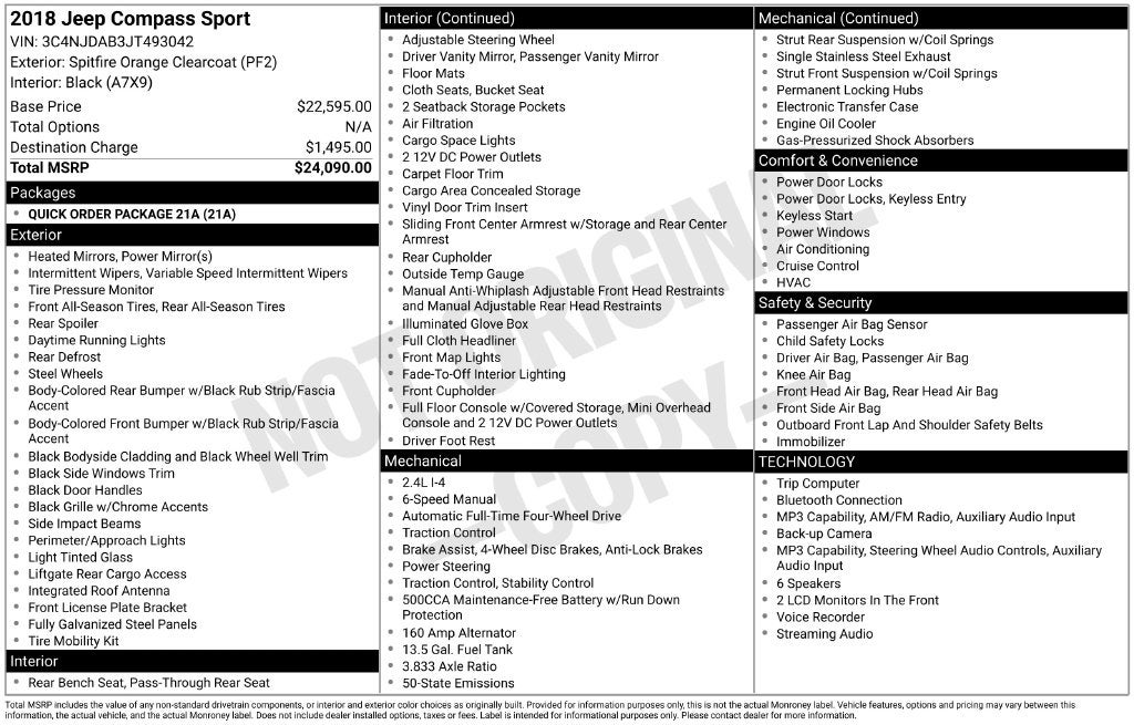 2018 Jeep Compass Sport