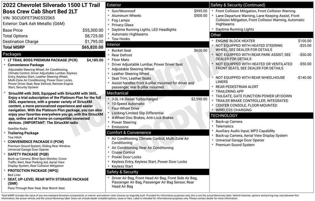 2022 Chevrolet Silverado 1500 LT Trail Boss