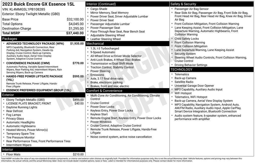 2023 Buick Encore GX Essence