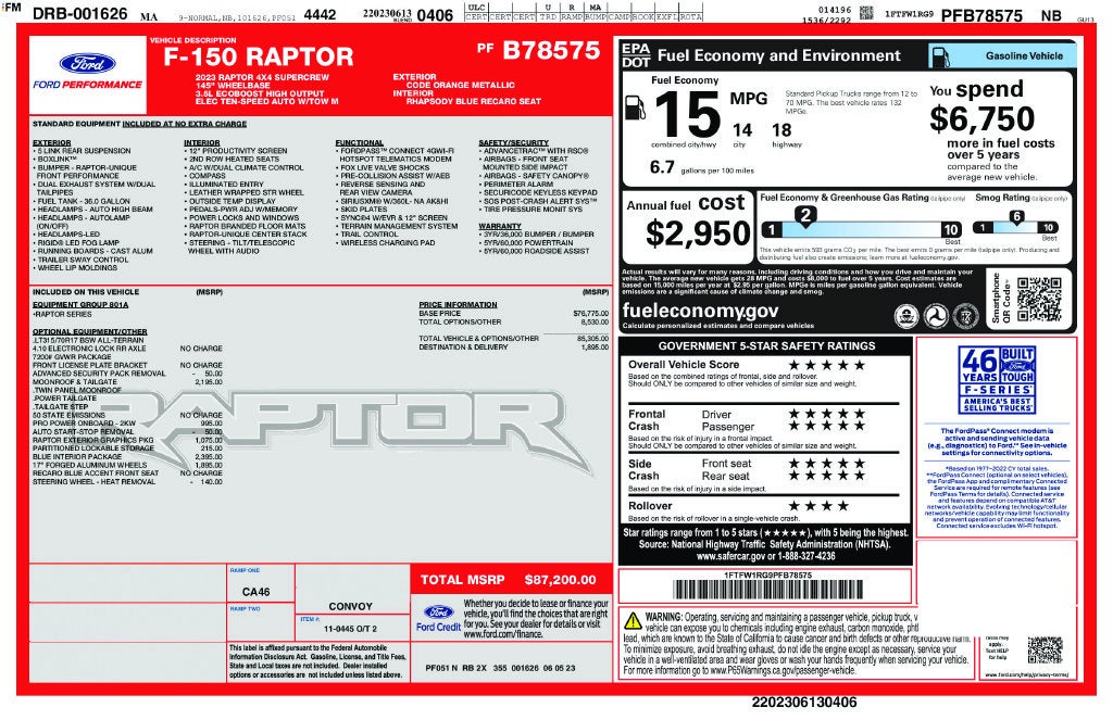 2023 Ford F-150 Raptor
