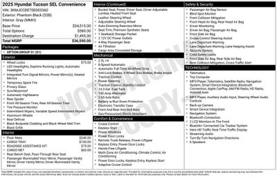 2025 Hyundai Tucson SEL Convenience