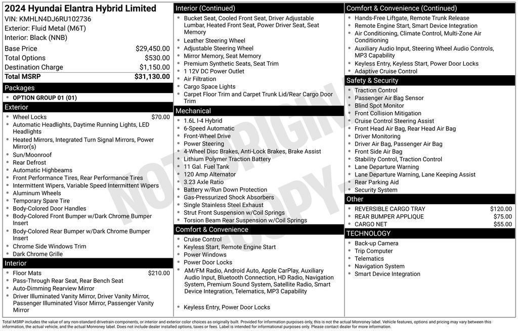 2024 Hyundai Elantra Hybrid Limited