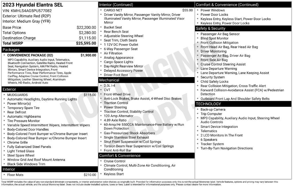 2023 Hyundai Elantra SEL