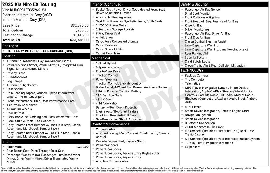 2025 Kia Niro EX Touring