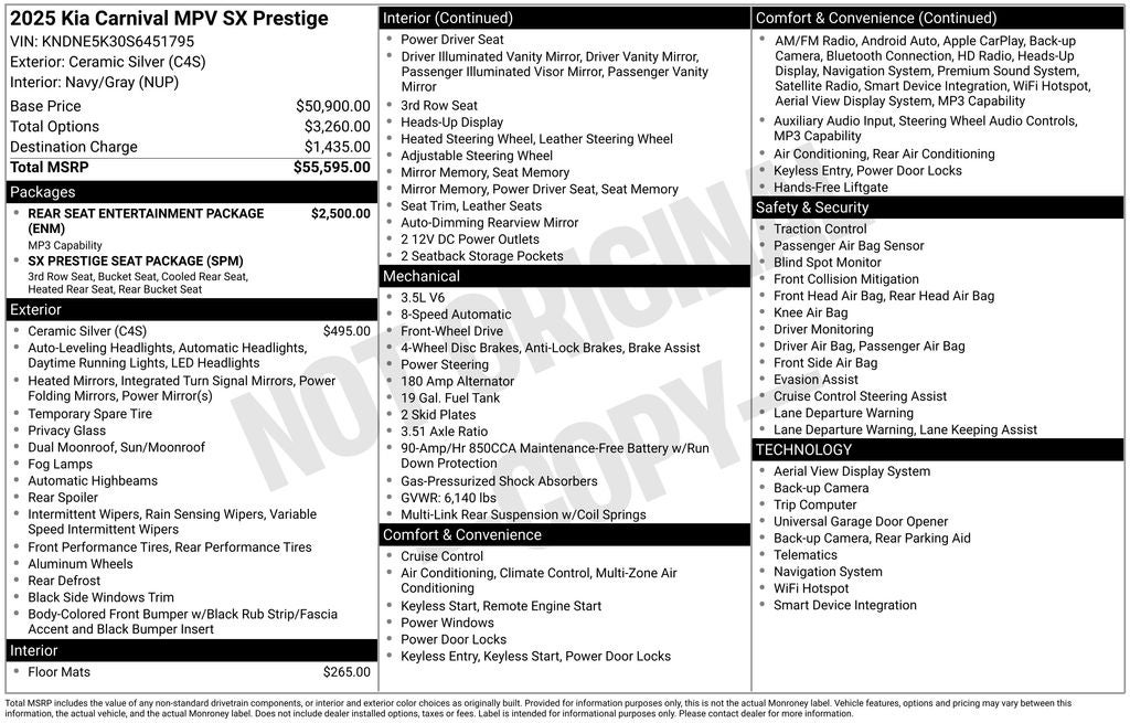 2025 Kia Carnival SX Prestige
