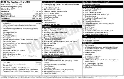 2026 Kia Sportage Hybrid EX