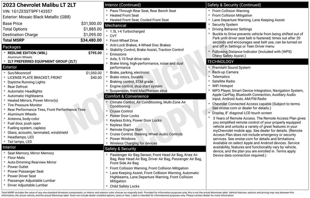 2023 Chevrolet Malibu LT 2LT