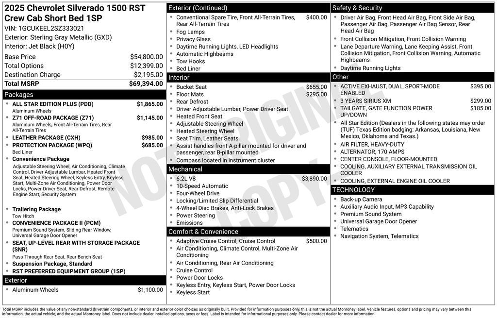 2025 Chevrolet Silverado 1500 RST