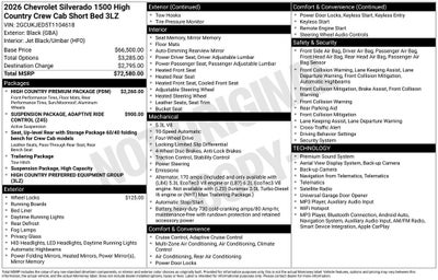2026 Chevrolet Silverado 1500 High Country