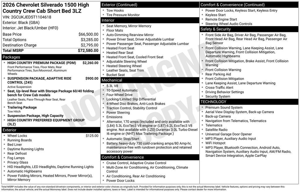 2026 Chevrolet Silverado 1500 High Country