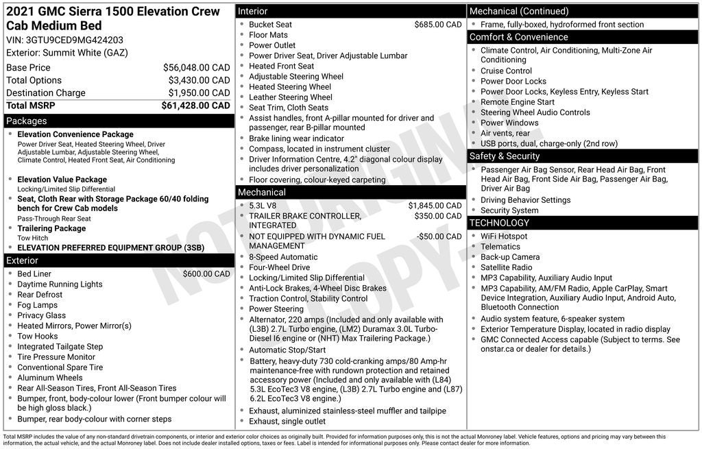 2021 GMC Sierra 1500 Elevation