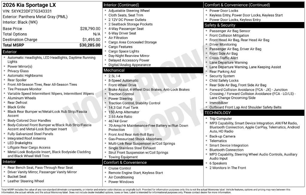 2026 Kia Sportage LX