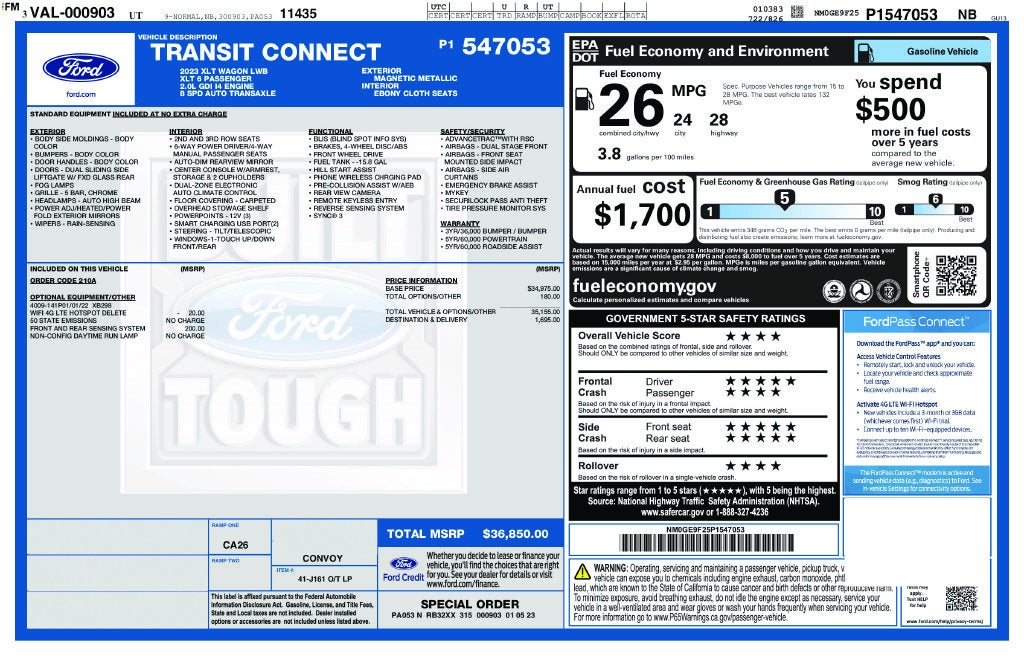 2023 Ford Transit Connect XLT