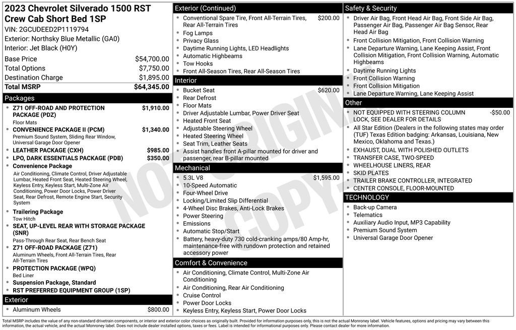 2023 Chevrolet Silverado 1500 RST