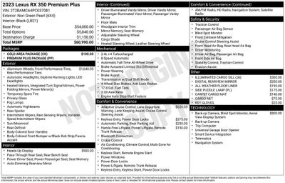 2023 Lexus RX 350 Premium Plus